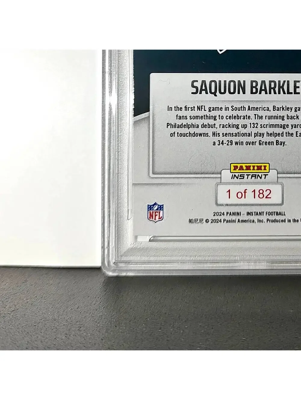 Saquon Barkley Rookie 2024 Panini Instant NFL #25 PSA 10 Gem Mint
